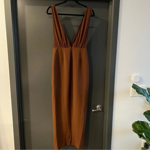 Reformation Brown Velda Maxi Dress Size 4 NEW! New with tags! - Picture 6 of 8